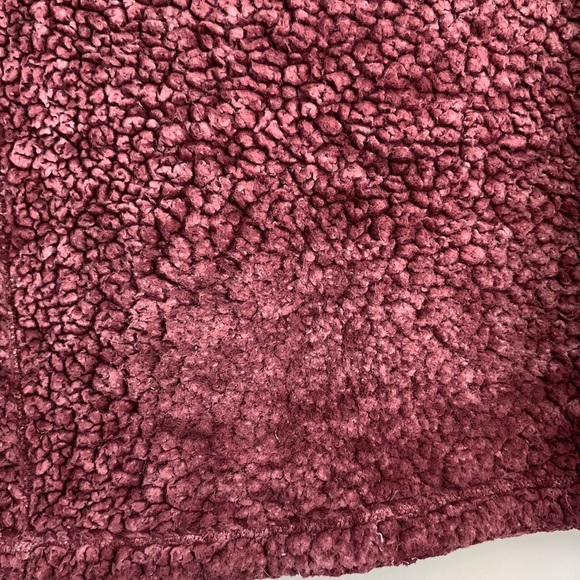 Nordic Fleece Sherpa Maroon Quarter Zipper Jacket XS - Picture 5 of 5
